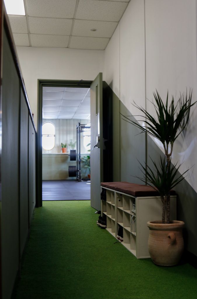 Hallway leading into the studio